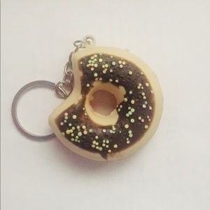 Cute Brown Donut Keychain